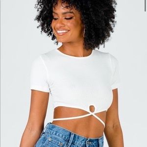 princess polly sian white top